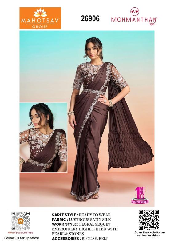 Mahotsav mohmanthan 26900 it girl edit sarees resellers
